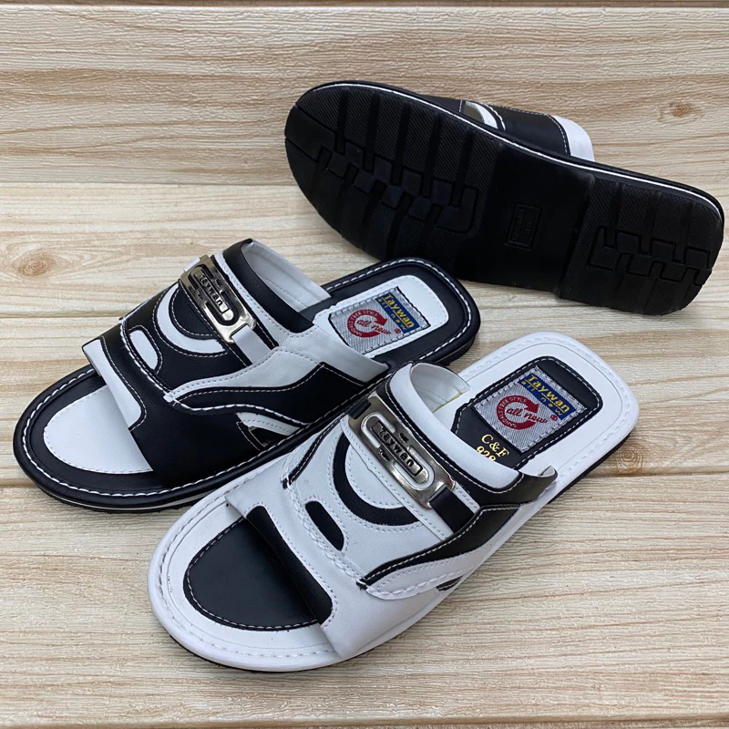 Taywan รองเท้าแตะสวม C&F 928 สีขาว /สีดำui