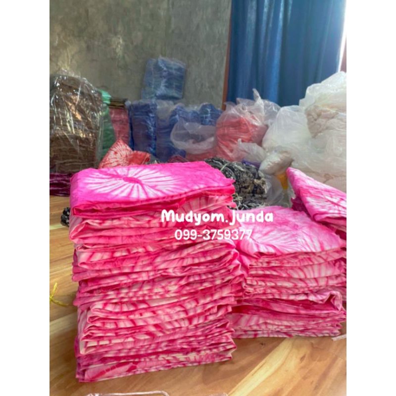 ชุดคุณแม่ ชุดมัดย้อม​ พร้อมส่ง  เสื้อยืดมัดย้อม   ผ้าเย็นใส่สบายไม่ร้อน - รูปที่ 4