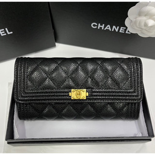 กระเป๋าสตางค์ใบยาว Caviar wallet กระเป๋าแฟชั่น CHA