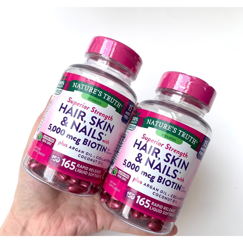 วิตามินบำรุงผม ผิว เล็บ Nature's Truth Superior Strength Hair, Skin & Nails with 5000mcg Biotin 165 