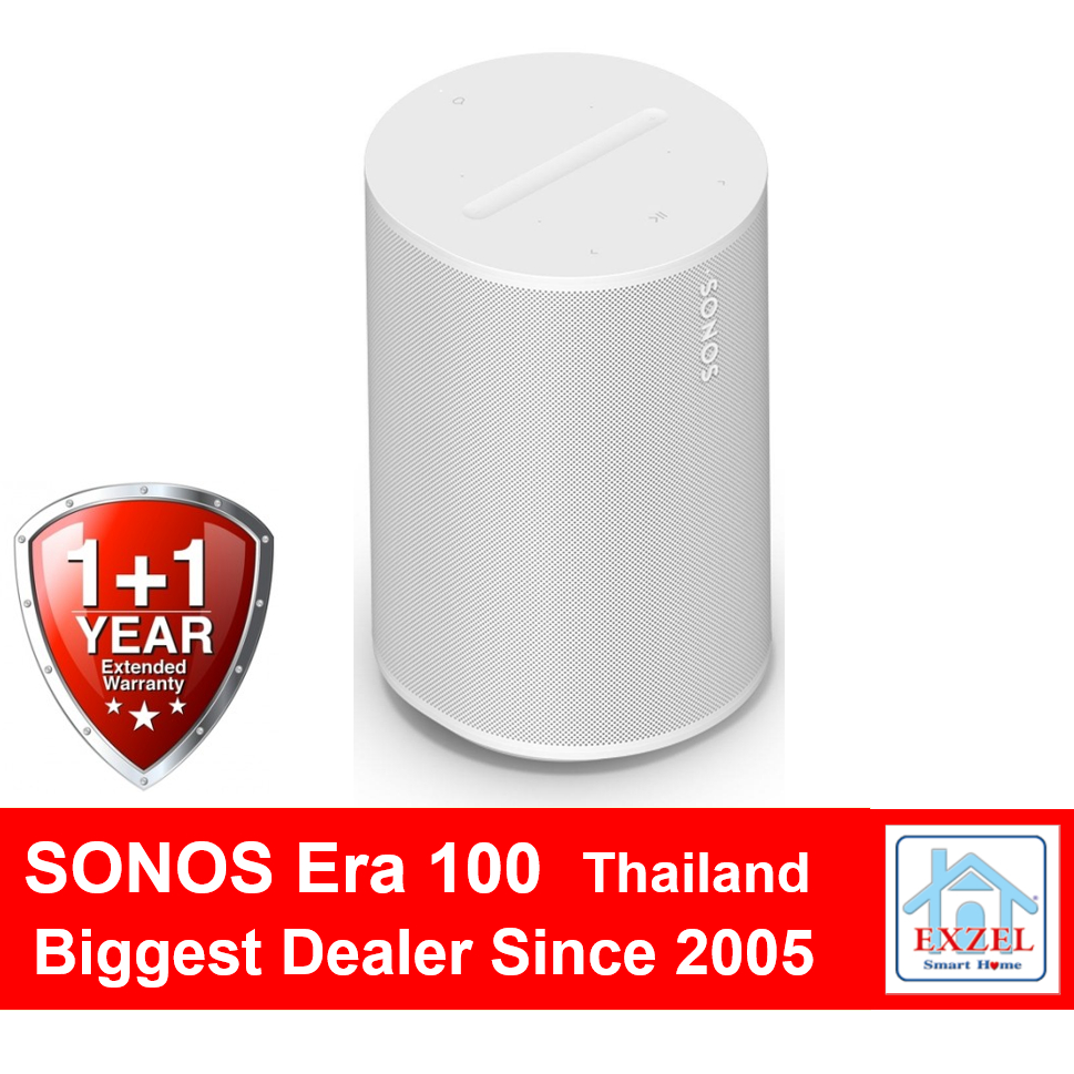 Sonos Era 100 : 1Yr + 1 Extra Yr Warranty | Fast 1 Day Ship from Bangkok | Smart Wireless Speaker, Black / White Era100