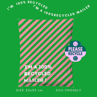 (50 ซอง|แพค) ซองพัสดุ ซองไปรษณีย์พลาสติกรีไซเคิล I'm 100% Recycled Mailer