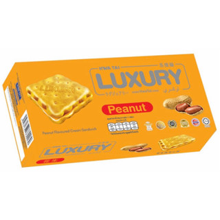 Luxury peanut butter sandwich cracker 120g. แครกเกอร์ ไส้ครีม เนยถั่ว