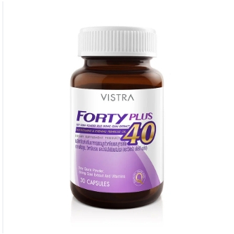 Vistra Forty Plus 40  30 Capsules (จมูกถั่วเหลืองผสมสารสกัดจากตังกุย)