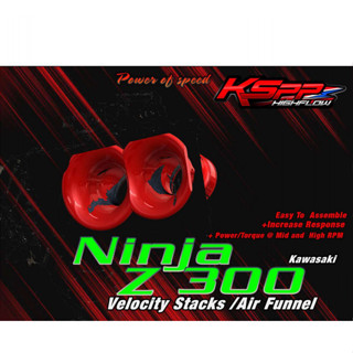 Ninja300 Z300 ปากแตร Velocity stack Ninja300 Z300 AirFunnel Ninja300 Z300 [KSPP]