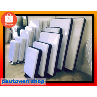 ป้ายไฟ ป้ายหน้าร้าน ป้ายไฟLED ป้ายเปล่า LED light box ป้ายสี่เหลี่ยมปั้มนูน 2 หน้า กรอบดำและกรอบขาว กล่องป้ายไฟสำเร็จรูป