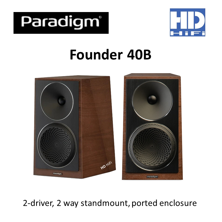 Paradigm Founder 40B Bookshelf Speaker Walnut