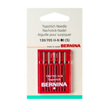 BERNINA เข็มTopstitch สำหรับจักรเย็บบ้าน ขนาดเข็มเบอร์ 90/14 เหมาะกับเย็บเส้นด้ายที่มีขนาดใหญ่ ด้ายผ่านรูเข็มได้ดี