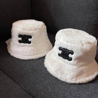 🖤หมวกCE  WOOL BUCKET WHITE BLACK รุ่นขนเฟอร์แบบปังๆ📌🔥