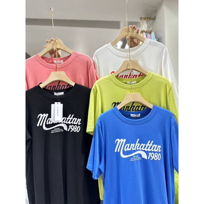 เสื้อยืดลาย Manhattan 1980🎨ป้าย it's me basic