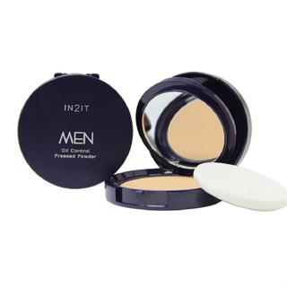 IN2IT Men Oil Control Pressed Powder แป้งผสมรองพื้นเนื้อละเอียด MOPM 7g.