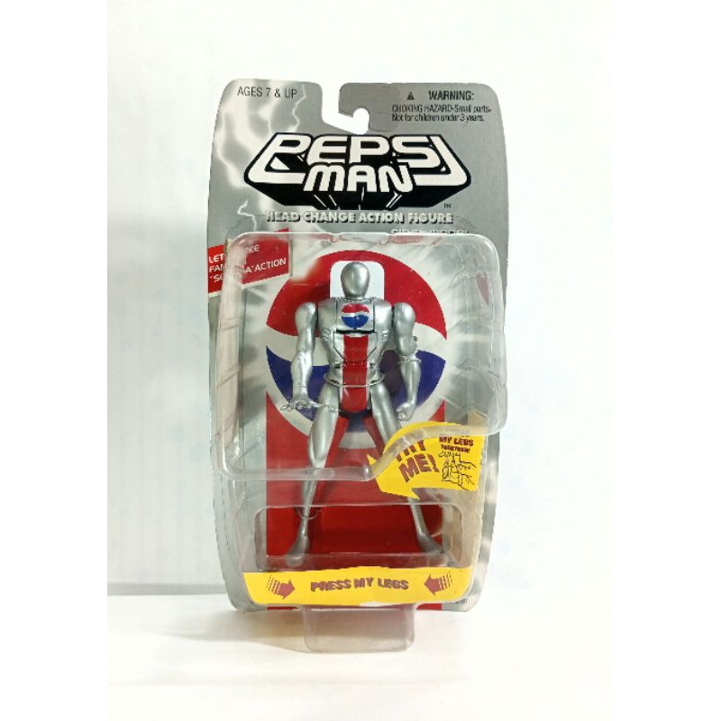 Pepsi Man Head Change Action Figure Bandai 1998 Rare Vintage Unopened เป็ปซี่