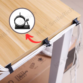 คลิปรัดสายไฟ คลิปล็อคสายเคเบิล หรืองาน DIY 10 ชิ้นต่อถุง อุปกรณ์จัดเก็บสายไฟให้เรียบร้อย มี 2 สี 5 ขนาด