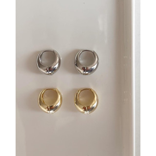 A.piece ต่างหูก้านเงินแท้ [silver 925 pin] Bold one-touch (277)