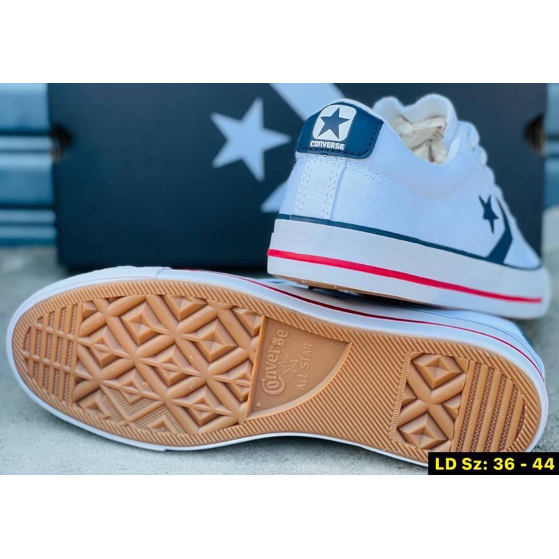 มาใหม่ Converse Star Player Ox  สีกรม / สีขาว พร้อมส่ง แถมกล่อง