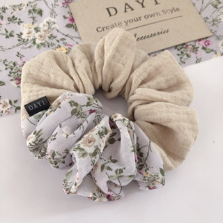 DAY 1 scrunchies โดนัทมัดผม ยางรัดผม Two tone