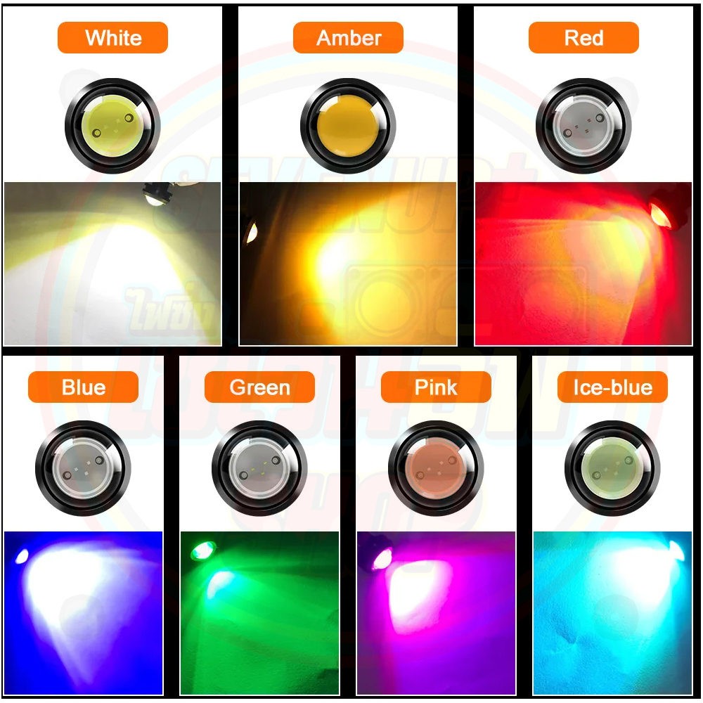 ✨SALE✨ส่งจากไทย💡มี7สี 2ชิ้น ใหญ่ 23mm. ไฟตาแมว ไฟเลี้ยวมอเตอร์ไซค์ ไฟเลี้ยวตาแมว Led Eagle Eyes - รูปที่ 2