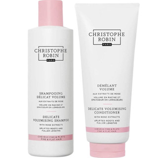 พร้อมส่ง ของแท้ Chirstophe Robin Delicate Volumising Shampoo &amp; Conditioner Duo Set (2x75ml/250ml+200ml)