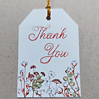 ป้ายTag Thankyou ขนาด4*6cm พร้อมเชือก