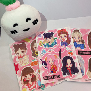 (สินค้าพร้อมส่ง) 💿  สติกเกอร์แฟนอาร์ต BLACKPINK ขนาด A6 ♡ สินค้าจากแบรนด์ happiesticky . ˚◞♡