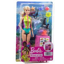 ฺBarbie ตุ๊กตาบาร์บี้ นักชีววิทยาทางทะเลพร้อมสำรวจชีวิตใต้ท้องทะเล รุ่น HMH26