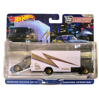 Hot Wheels Team Transport Nissan Silvia (S13) + Sakura Sprinter