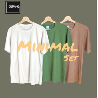 Gerang เสื้อยืด Cotton 100% สีใหม่ มินิมอล ผ้าหนานุ่มใส่สบาย ระบายอากาศดี งานประณีต