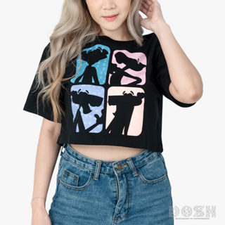 DOSH WOMENS CROPPED T-SHIRTS PINK PANTHER เสื้อยืดทรงครอปสั้น ผู้หญิง 9DPPWT1015-BL