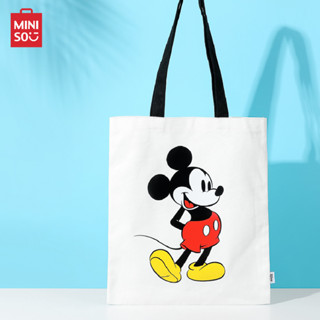 MINISO กระเป๋าผ้า กระเป๋าผ้า กระเป๋าช้อปปิ้งคอลเลคชัน Mickey Mouse สุดคิ้ว