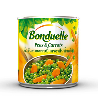 บงดูเเอล ถั่วลันเตาและเบบี้แครอท 400 กรัม - Fine Peas and Baby Carrot 400g Bonduelle brand