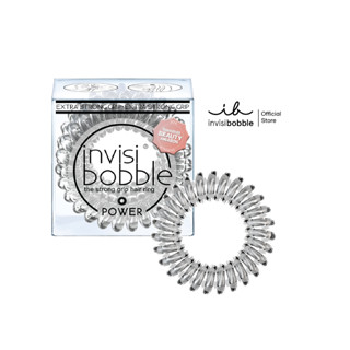 invisibobble ยางรัดผม  รุ่น power สี crystal clear (1 กล่องบรรจุ 3 เส้น)