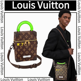 🎈หลุยส์ วิตตอง LOUIS VUITTON  กระเป๋าถือ VERTICAL BOX TRUNK/กระเป๋าสะพายชาย/กระเป๋าสะพายข้าง/ล่าสุด/การจัดซื้อของแท้