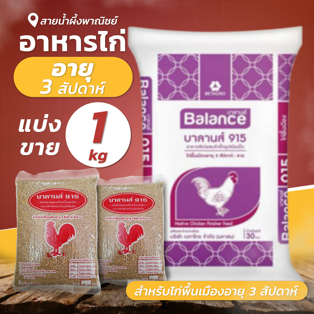 อาหารไก่อายุ 3 สัปดาห์ ขาย 1กก. อาหารสัตว์ผสมสำเร็จรูป ชนิดเม็ด สำหรับไก่พื้นเมือง สินค้าคุณภาพ - sa