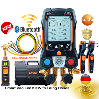 Teato Manifold Gauge ดิจิตอล Testo 557s " Smart Vacuum Kit With Filling Hoses" หน้าจอขนาดใหญ่ พร้อมไฟ Backlight