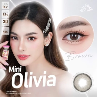 คอนแทคเลนส์ รุ่น Mini Olivia by Kitty kawaii มินิ มี3สี เทา/ตาล/L-brown มีค่าสายตา (0.00)-(-10.00)