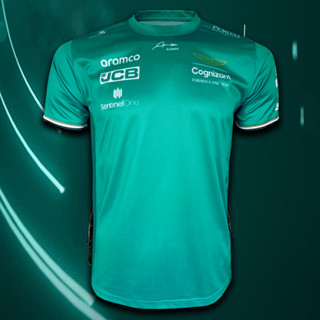 เสื้อยืดคอกลม F1 Cognizant Team เสื้อยืดฟอร์มูลาวัน ทีม คอกนิเซินท์  รุ่น เฟอร์นานโด อลอนโซ่#14 #FM0079 พิมพ์ทั้งตัว ไซส