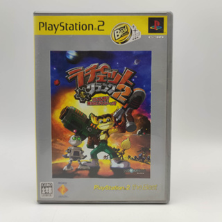 Ratchet &amp; Clank 2: Gagaga! Ginga no Commando-ssu แผ่นแท้ PlayStation 2 PS2 แผ่นมีรอยนิดหน่อย เล่นได้ มีกล่องใสสวม เพื่อเ