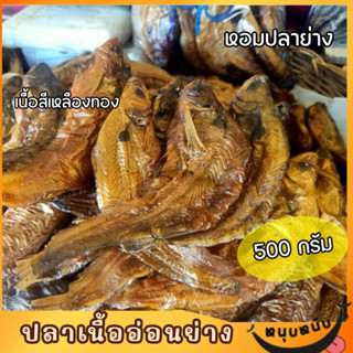 ปลาย่างปลาเนื้ออ่อนย่างรมควัน ไซต์เล็ก น้ำหนักครึ่งโล กลิ่นหอมปลาย่าง By Sunnyfish