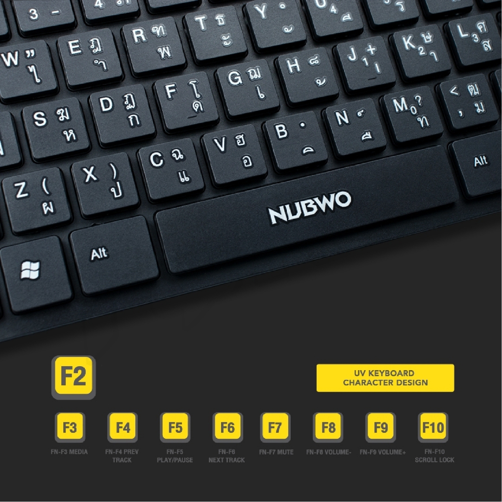 NUBWO NK-35 คีย์บอร์ด MINI MERCURY Portable Business Keyboard คีย์บอร์ดโน้ตบุ๊ค คีย์บอร์ดขนาดเล็ก