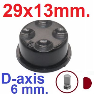 ลูกบิด 29*13mm D Axis 6mm Plastic Shaft Black Knob Switch for rotary encoder potentiometer volume control