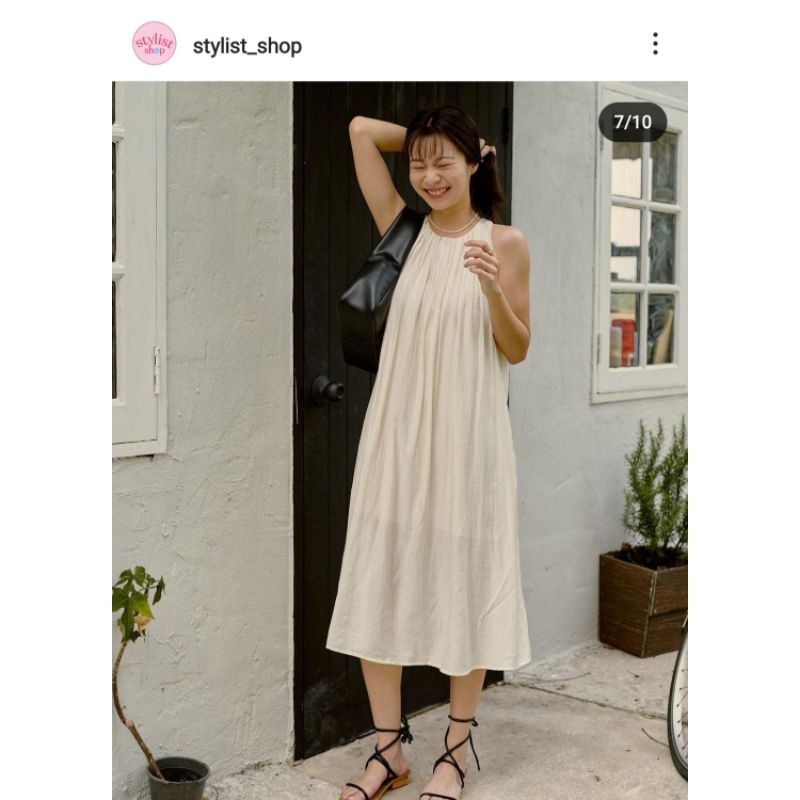 New !! Wetter Dress off-white size s ป้ายห้อย