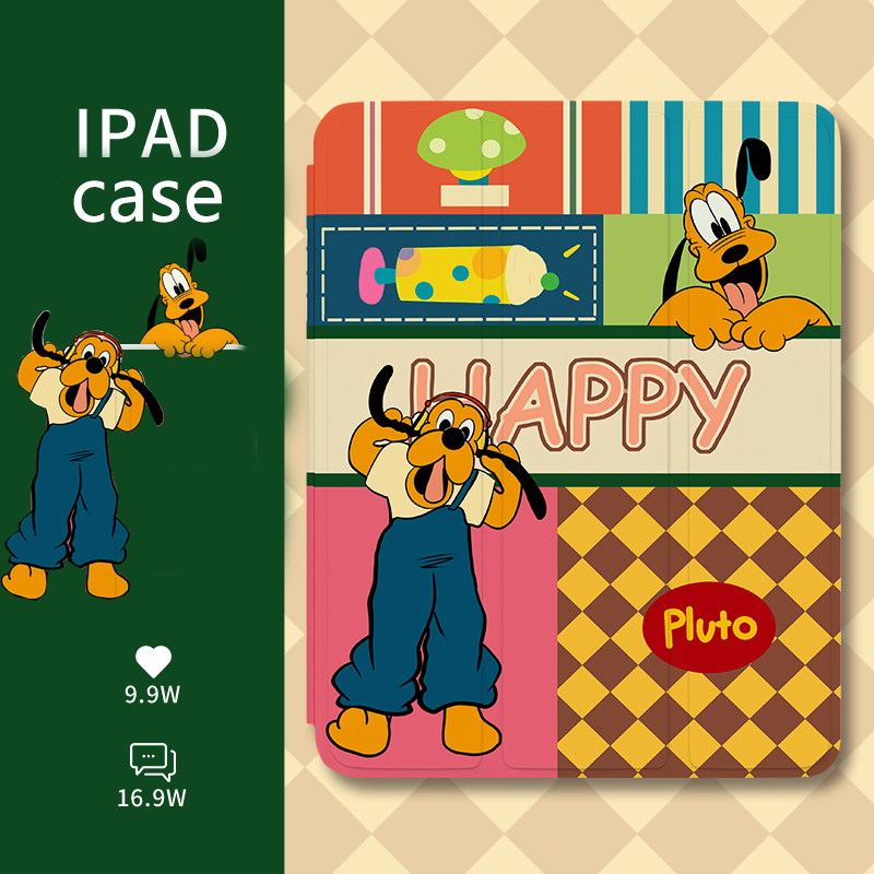 พร้อมส่ง เคสไอแพด Gen9 10.2 Air5 เคสiPad น่ารัก บรูโต happy bluto Gen8 Air4 Case iPad มีที่เก็บปากกา 11pro2024 AIR6