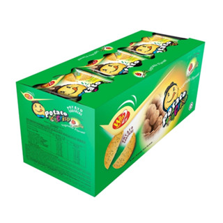 Win2 baked potato crisp รสผัก ขนมแครกเกอร์มันฝรั่งบางกรอบ 1กล่องใหญ่ มี30ซอง  น้ำหนัก 770 กรัม