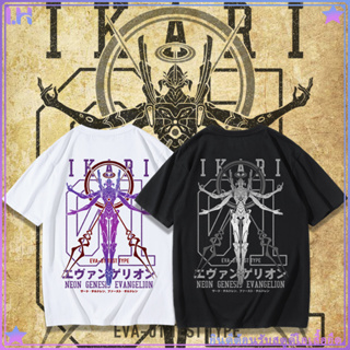 เสื้อยืดแขนสั้นผู้ชาย อะนิเมะ Neon Genesis Evangelion หน่วย First Unit 01 ดำเนินการ