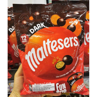 Maltesers Dark Chocolate Ball Fun Size มอลทีเซอร์ ขนมดาร์คช็อกโกแลตสอดไส้รสมอลต์ 144 กรัม