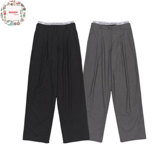 Sculptor Peekaboo Lowrise Pintuck Pants Black / Grey Pin Stripe กางเกง