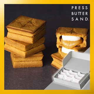 PRESS BUTTER SAND Plain 9 pieces, 15 pieces, sweet butter cream, caramel chestnuts【Direct from Japan】(Made in Japan)