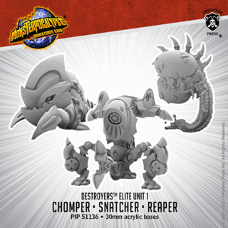 🔥มีของพร้อมส่ง🔥 Privateer Press Monsterpocalypse Destroyers Elite Units: Chomper, Snatcher, and Reaper PIP 51136