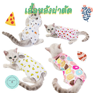 Pet Recovery Suit เสื้อหลังผ่าตัด เสื้อป้องกันแมวเลีย ตีนตุ๊กแก ทำหมัน หมา สุนัข