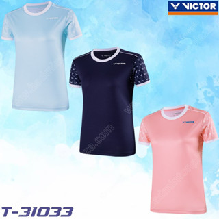 【 ของแท้ 💯% 】เสื้อกีฬาสตรีเข้ารูป วิเตอร์ T-31033 รุ่นใหม่! (T-31033)